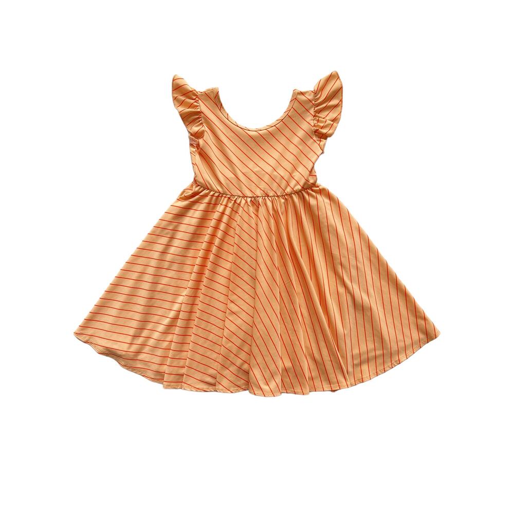 DotDotSmile Orange Sherbet Twirl Dress Size 3/4